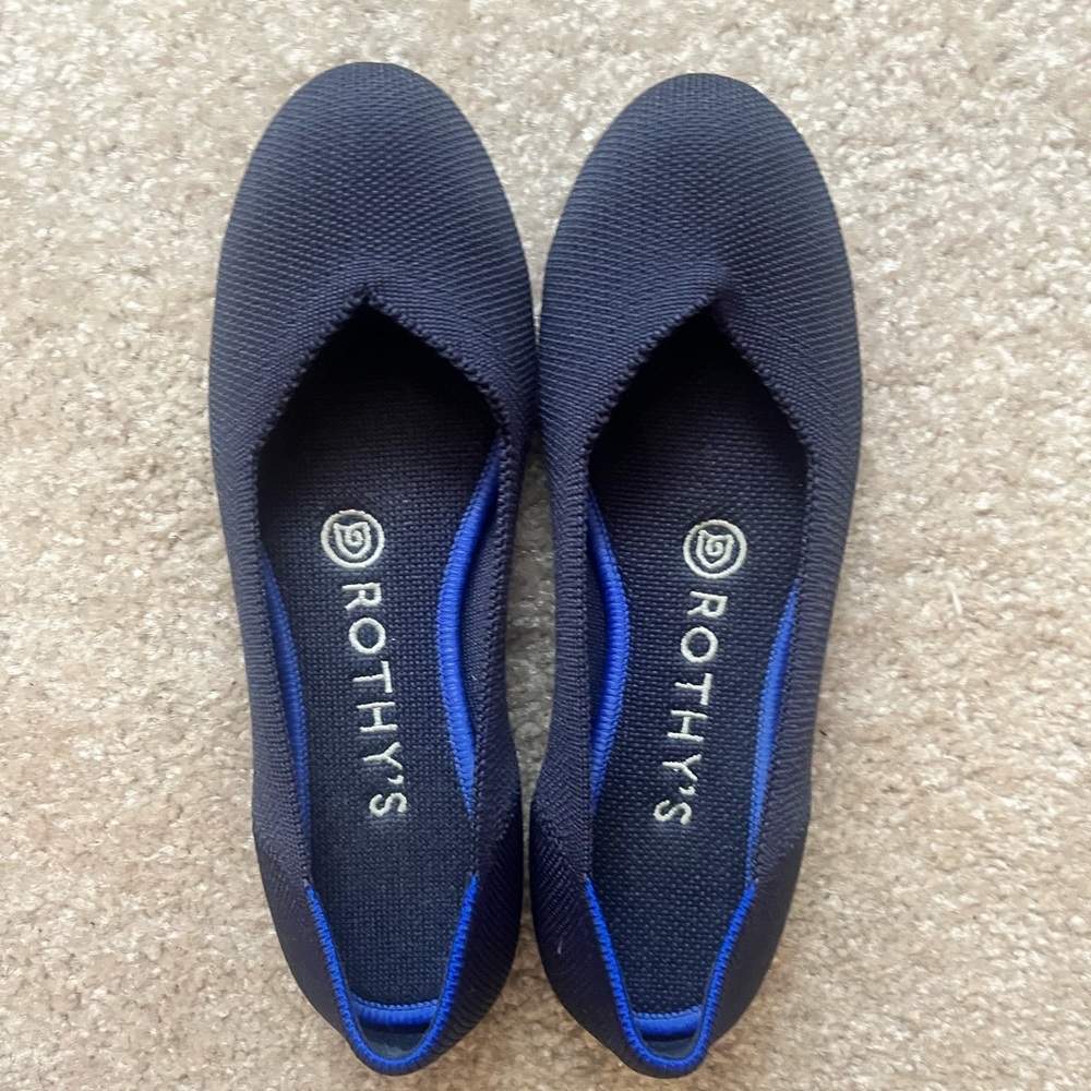 Retired Maritime Navy Rothy Flat Shoes Size 6 - Picture 3 of 8
